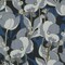 1 Yard Cotton Poplin Blue Striped Flowers Fleurs en Bleu Print Fabric